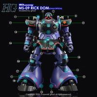 G-Rework CD-H-GQ08 Premium Decal for HG Rick Dom [GQX]