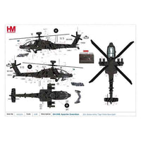 Hobby Master 1/72 AH-64E Apache Guardian 824 Taiwan Army Tiger Shark Blue Eyes