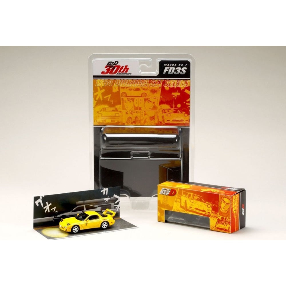 Hobby Japan DMD002A 1/64 Mazda RX-7 (FD3S) RedSuns Initial D Takahashi VS Takumi Fujiwara