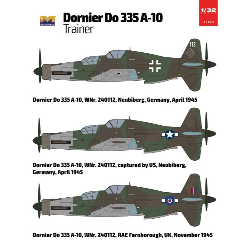 Hong Kong Models 01E09 1/32 Dornier DO 335 A-10 Trainer