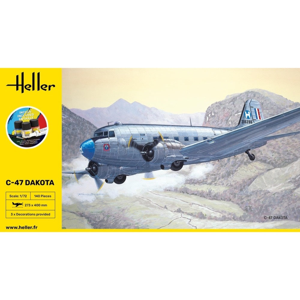 Heller HLL35372 1/72 C-47 Dakota Starter Kit