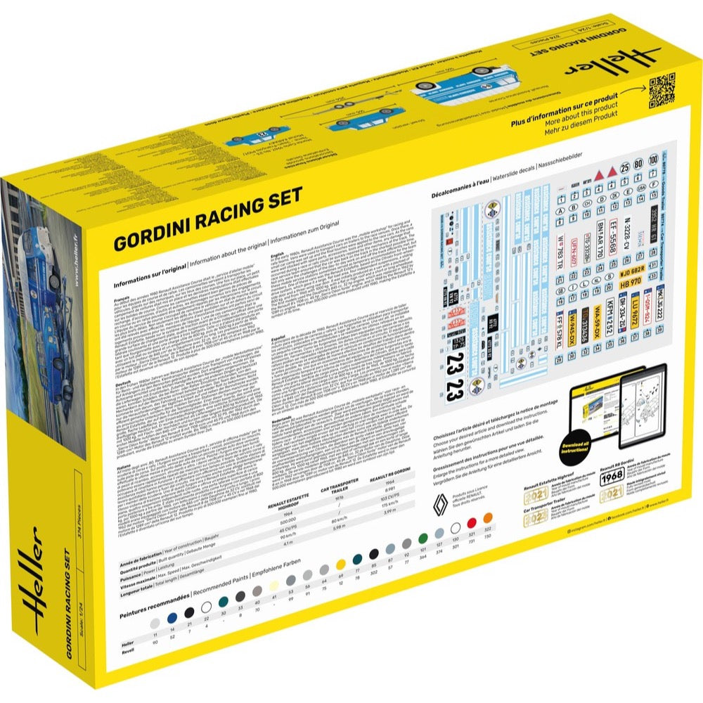 Heller HLL52328 1/24 Gordini Racing Set Starter Kit