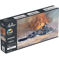 Heller HLL55078 1/400 Bismarck + Tirpitz TWINSET Starter Kit