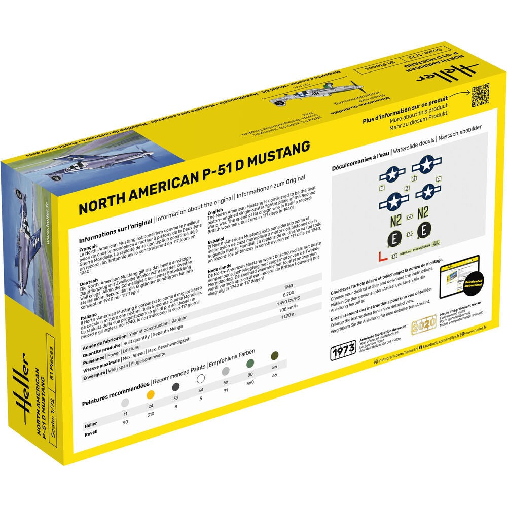 Heller HLL56268 1/72 P-51 Mustang Starter Kit