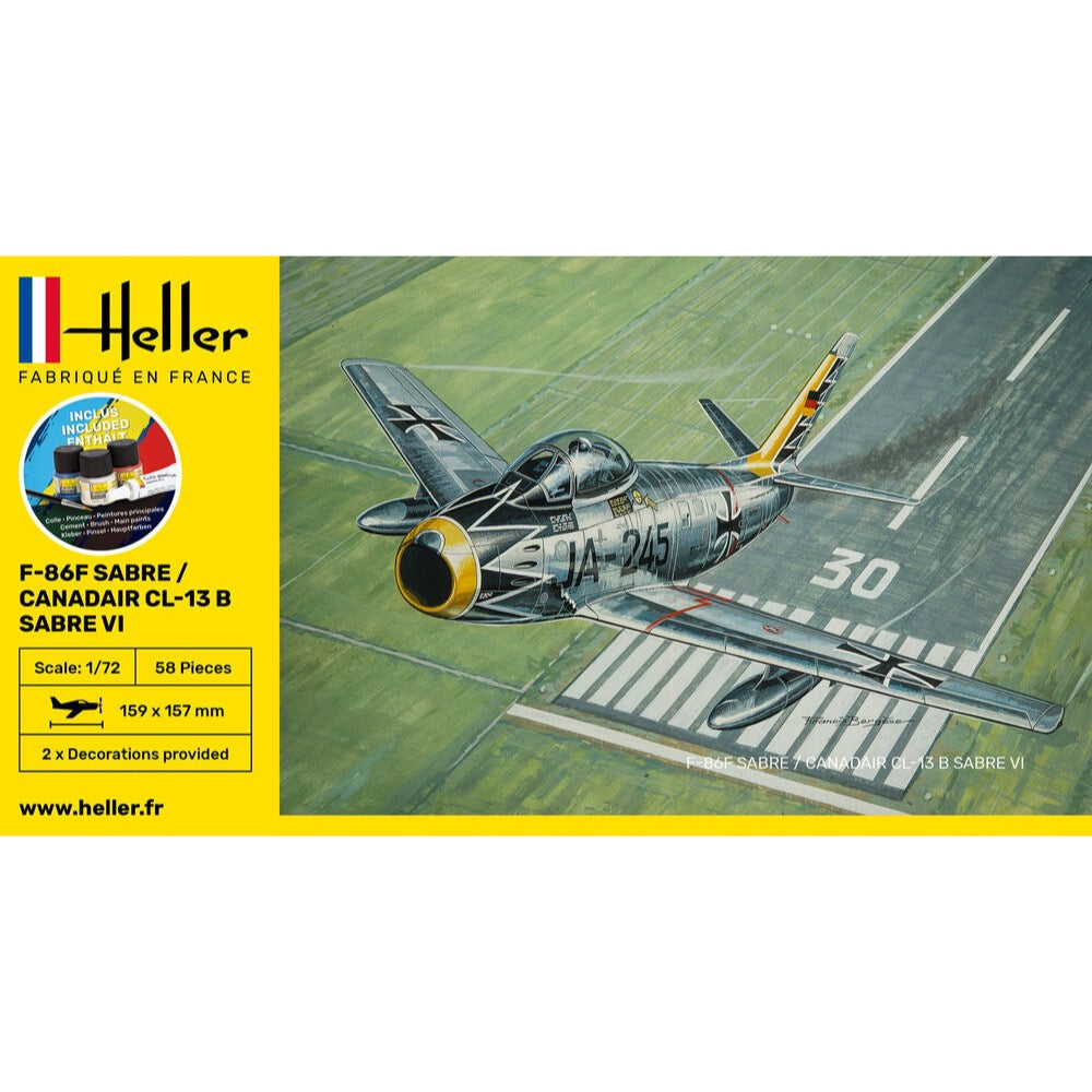 Heller HLL56277 1/72 F-86F Sabre / Canadair CL-13 B Sabre VI Starter Kit