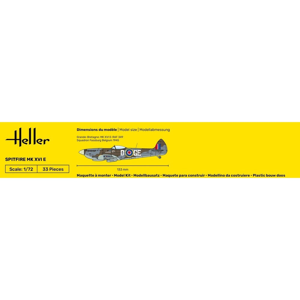 Heller HLL56282 1/72 Spitfire Mk XVI E Starter Kit