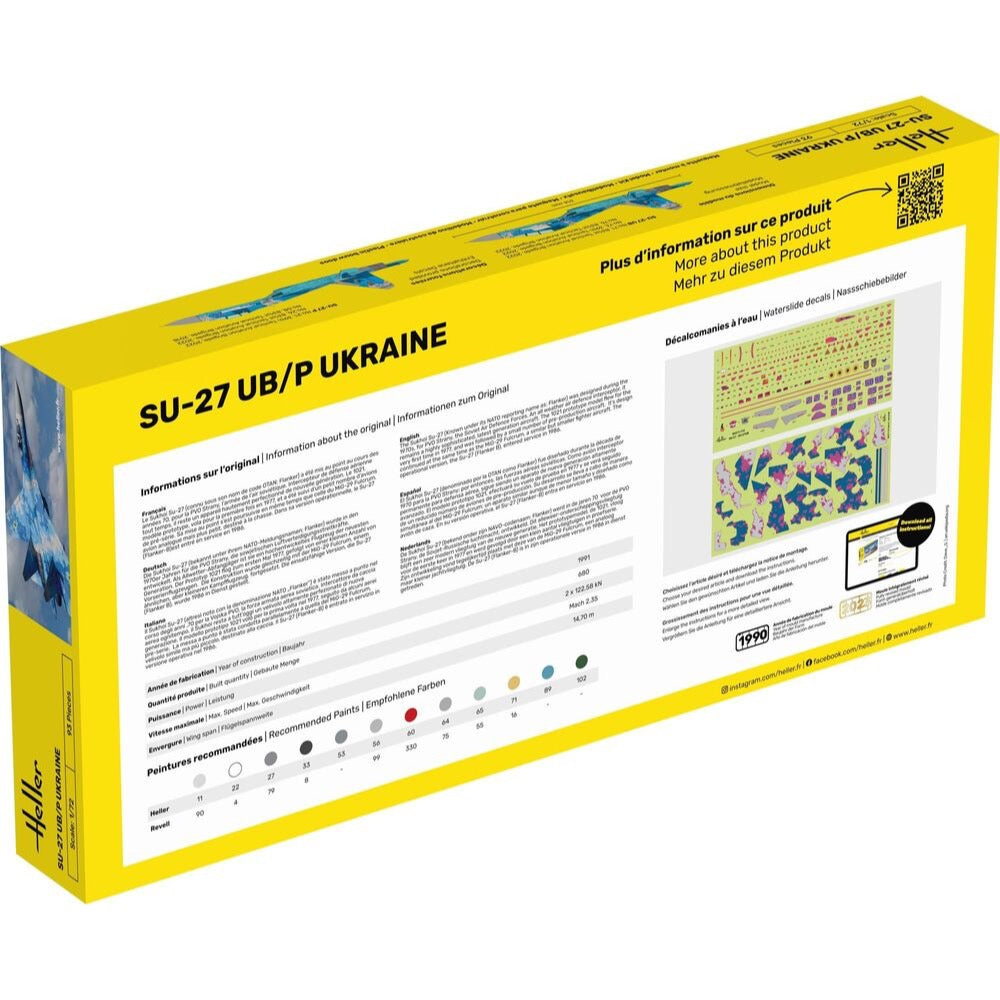 Heller HLL56371 1/72 SU-27 UB/P Ukraine AF Starter Kit