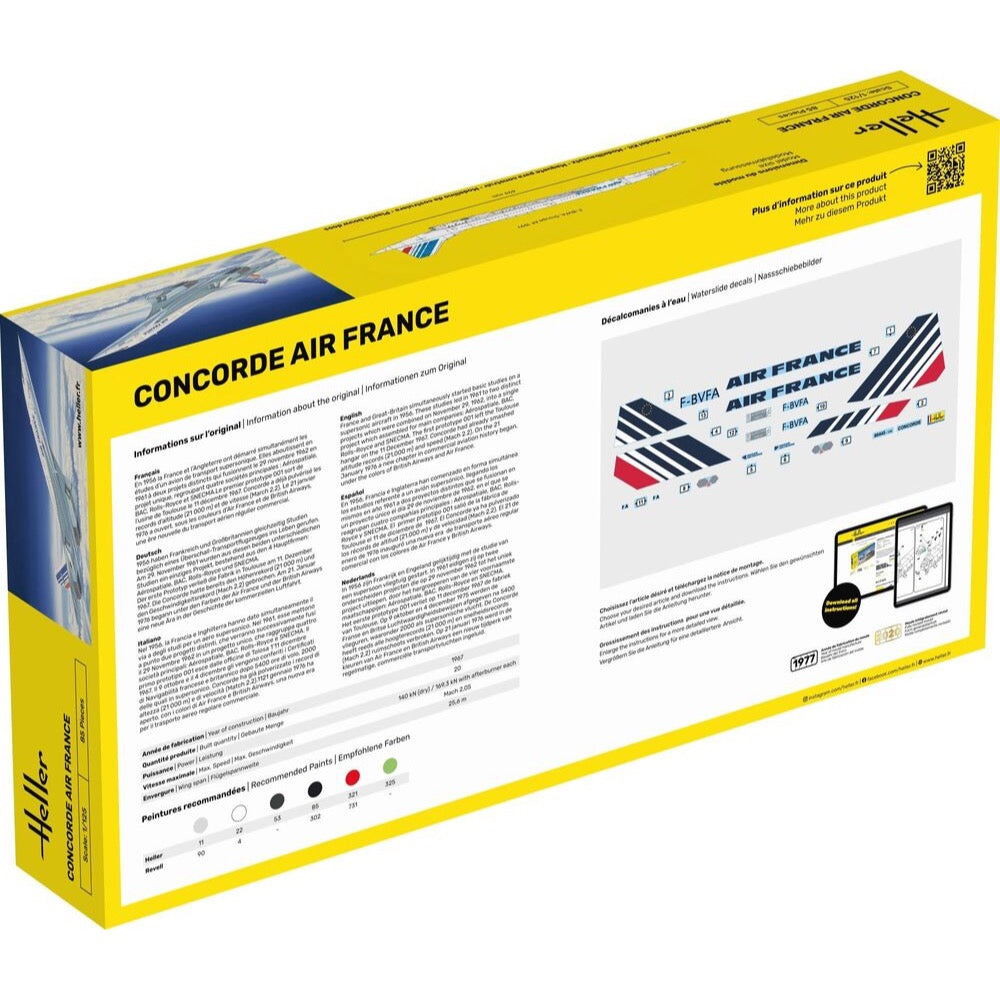 Heller HLL56445 1/125 Concorde Starter Kit