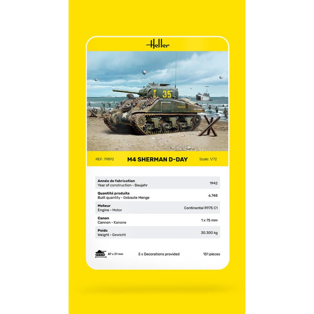 Heller HLL79892 1/72 M4 Sherman D-Day