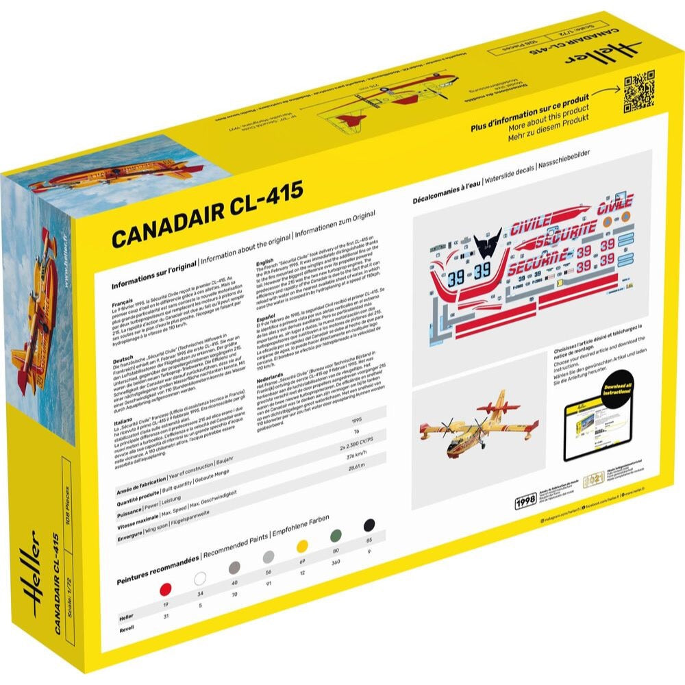Heller HLL80370 1/72 Canadair CL-415 Water Bomber
