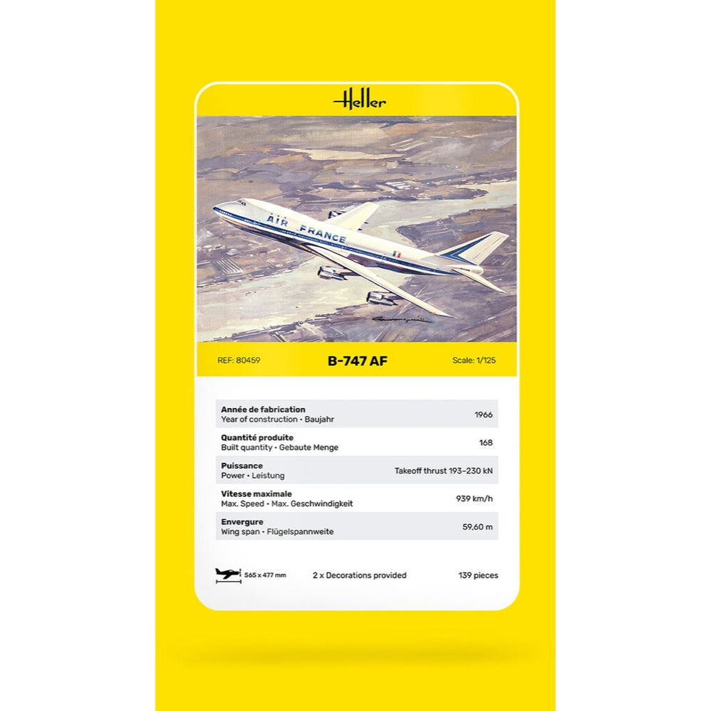 Heller HLL80459 1/125 B747 Air France