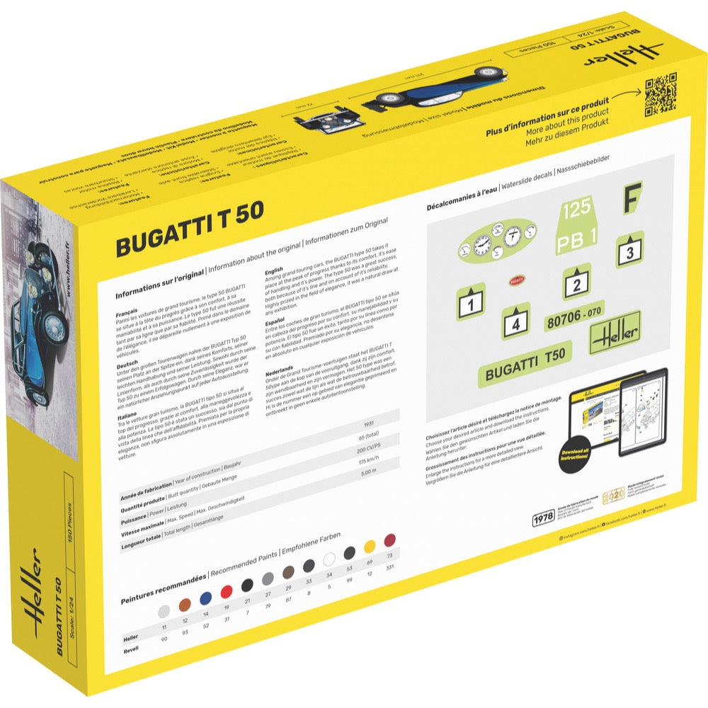 Heller HLL80706 1/24 Bugatti T 50