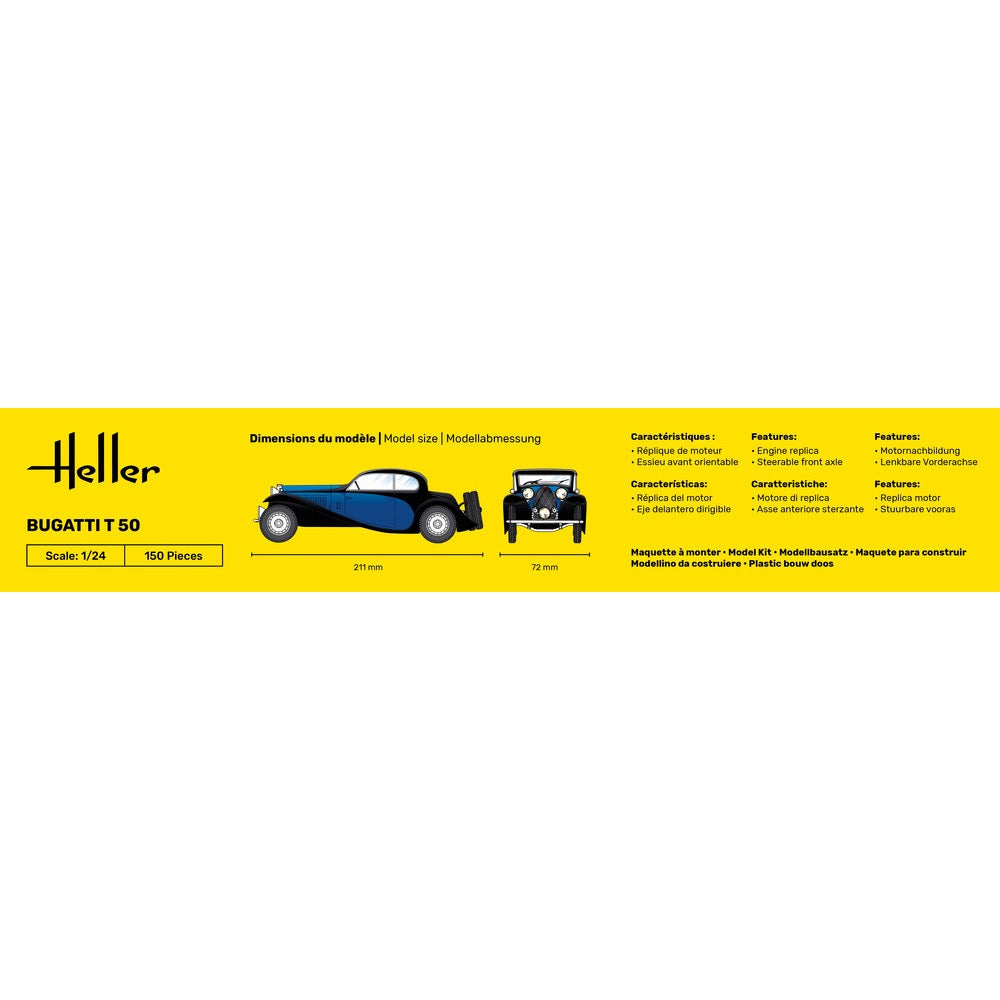Heller HLL80706 1/24 Bugatti T 50