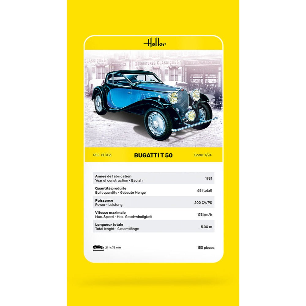 Heller HLL80706 1/24 Bugatti T 50