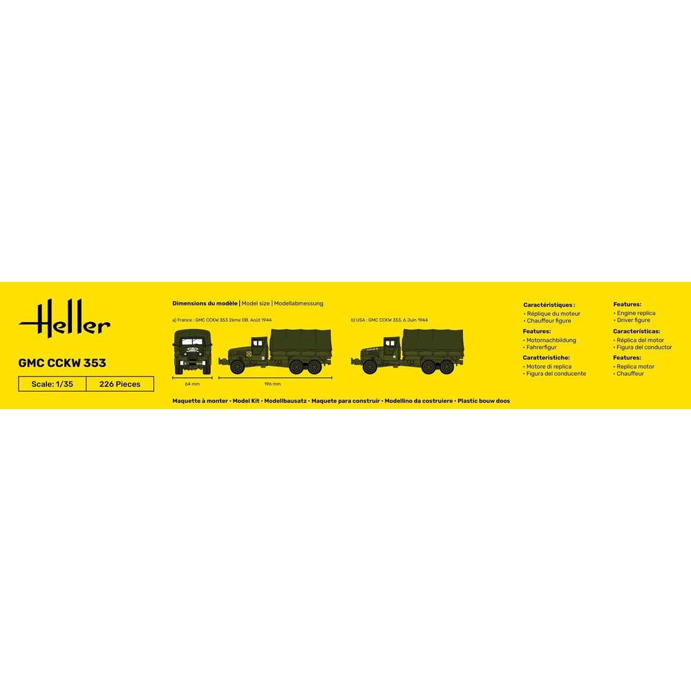 Heller HLL81121 1/35 US GMC CCKW 353 Truck