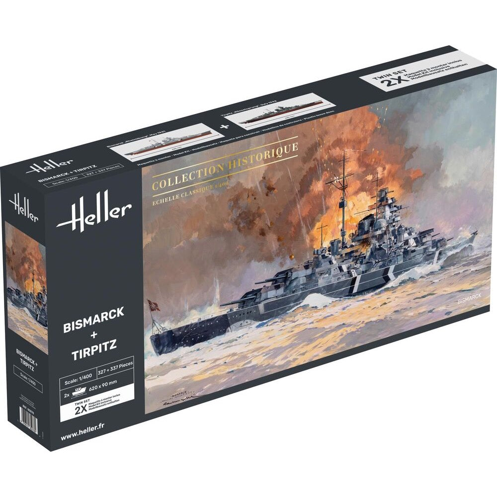 Heller HLL85078 1/400 Bismarck + Tirpitz TWINSET