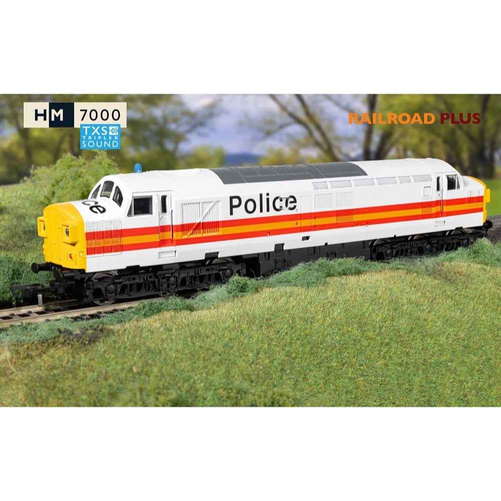 Hornby R30435TXS OO RailRoad BR Class 37 '37093' Police Livery DCC Sound Fitted