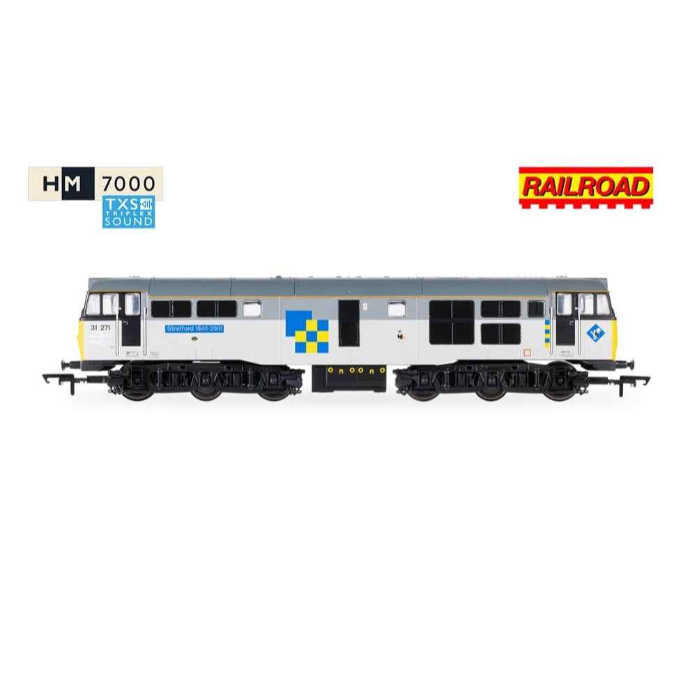 Hornby R30439TXS OO RailRoad TLF Construction Class 31 '31271' Stratford DCC Sound Fitted