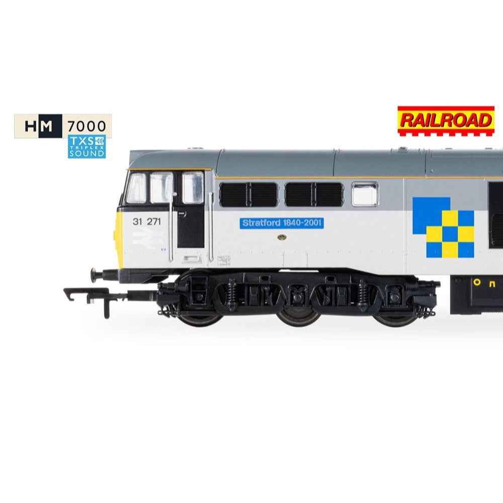 Hornby R30439TXS OO RailRoad TLF Construction Class 31 '31271' Stratford DCC Sound Fitted