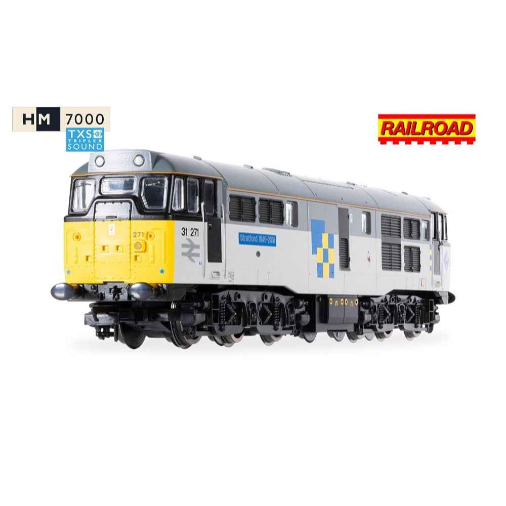 Hornby R30439TXS OO RailRoad TLF Construction Class 31 '31271' Stratford DCC Sound Fitted