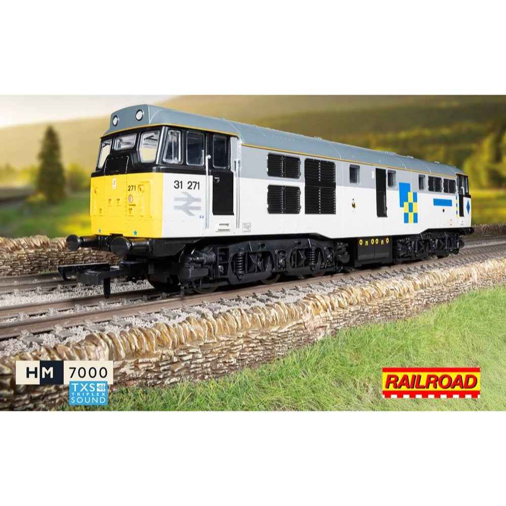 Hornby R30439TXS OO RailRoad TLF Construction Class 31 '31271' Stratford DCC Sound Fitted