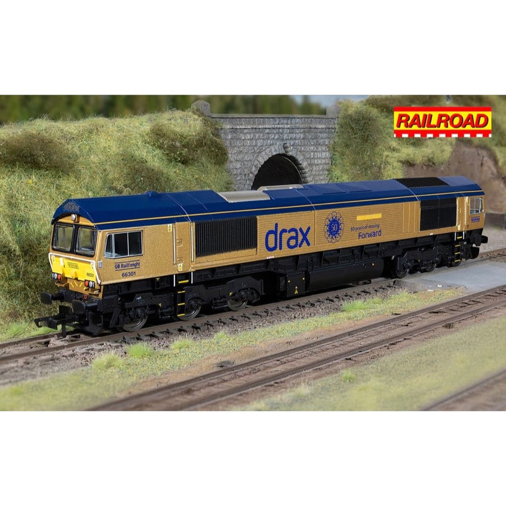 Hornby Railroad GB Railfreight Class 66 No.66301 Drax Power Station 50 Gold Livery