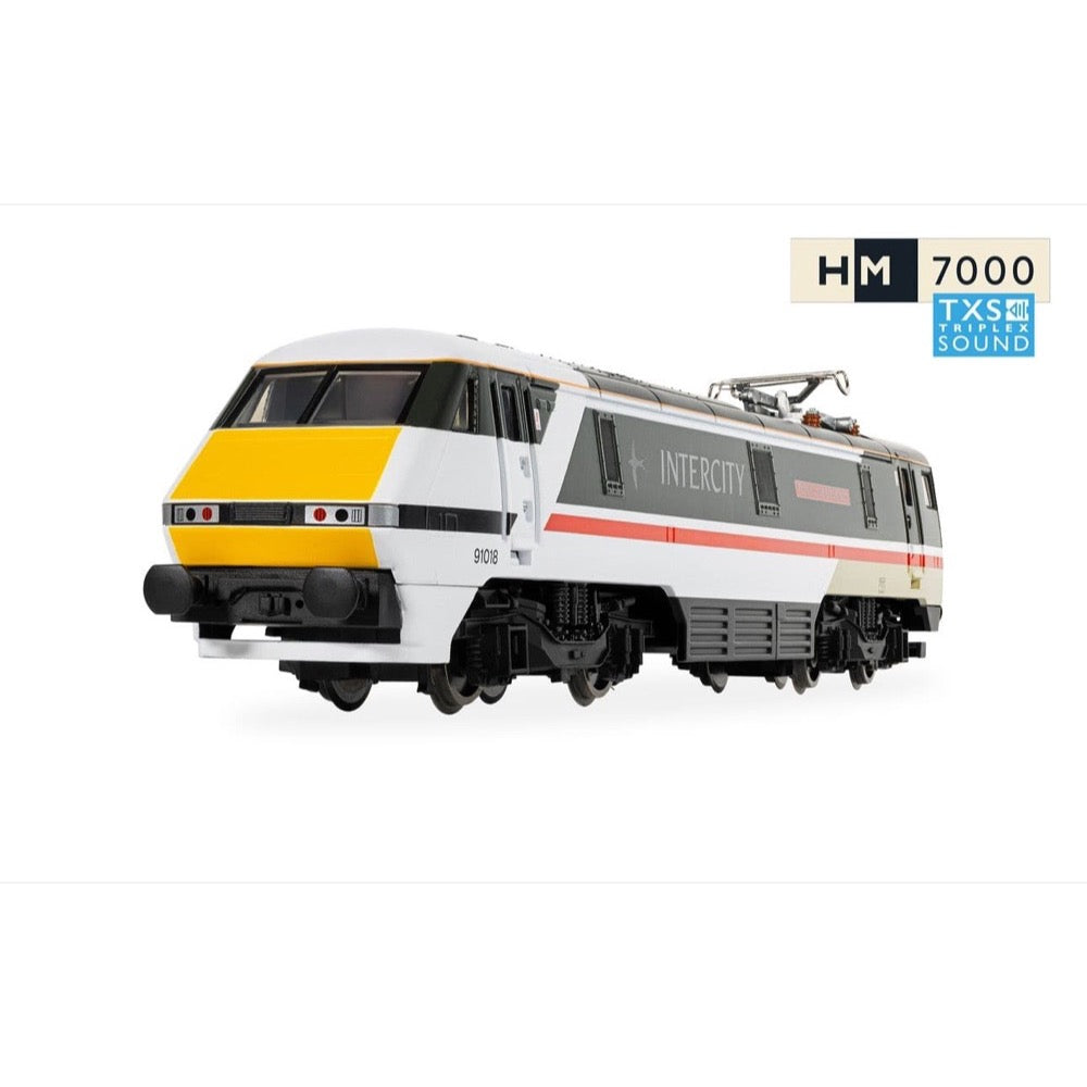 Hornby R30527TXS OO RailRoad BR Intercity Class 91 'Robert Louis Stevenson' 91018 DCC Sound Fitted