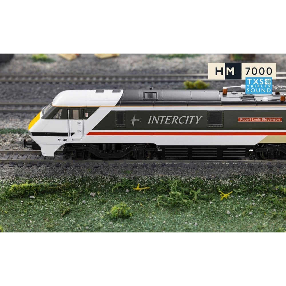 Hornby R30527TXS OO RailRoad BR Intercity Class 91 'Robert Louis Stevenson' 91018 DCC Sound Fitted