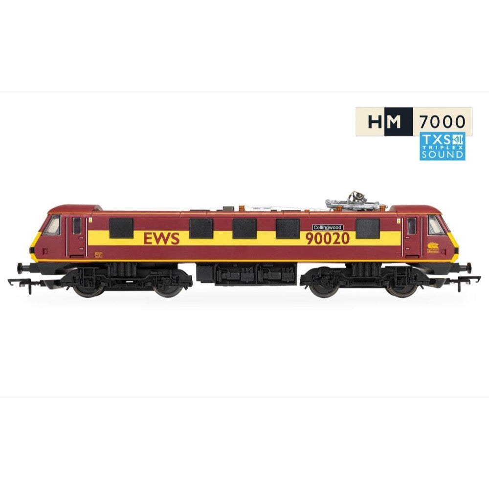Hornby R30528TXS OO RailRoad EWS Class 90 'Collingwood 90020' Locomotive DCC Sound Fitted