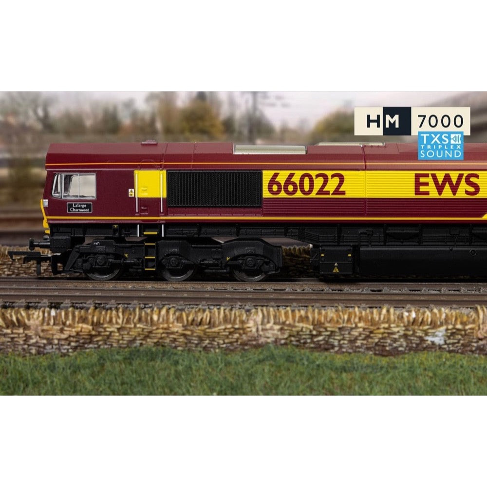 Hornby R30532TXS OO RailRoad EWS Class 66 'Lafarge Charnwood' 66022 Locomotive DCC Sound Fitted