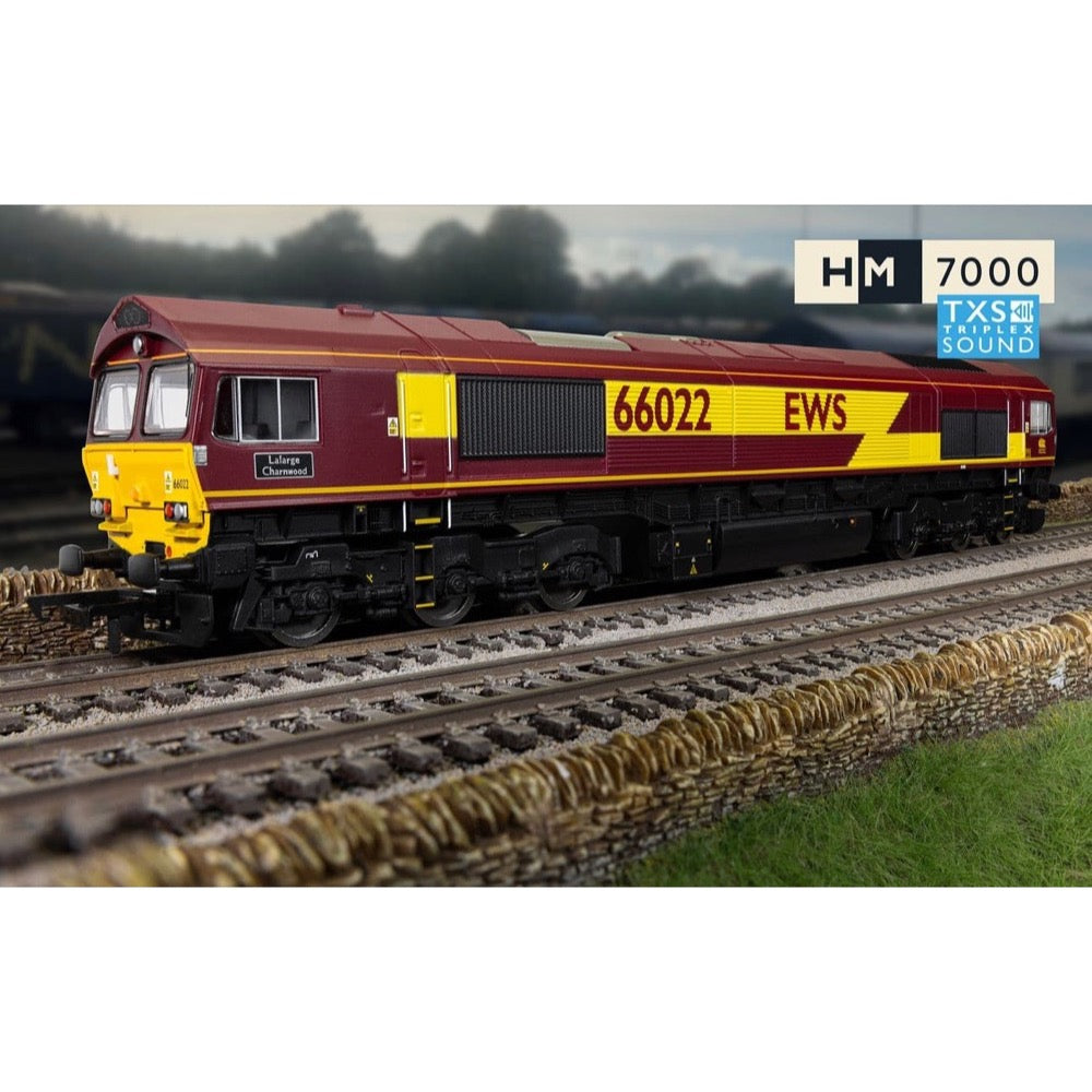 Hornby R30532TXS OO RailRoad EWS Class 66 'Lafarge Charnwood' 66022 Locomotive DCC Sound Fitted