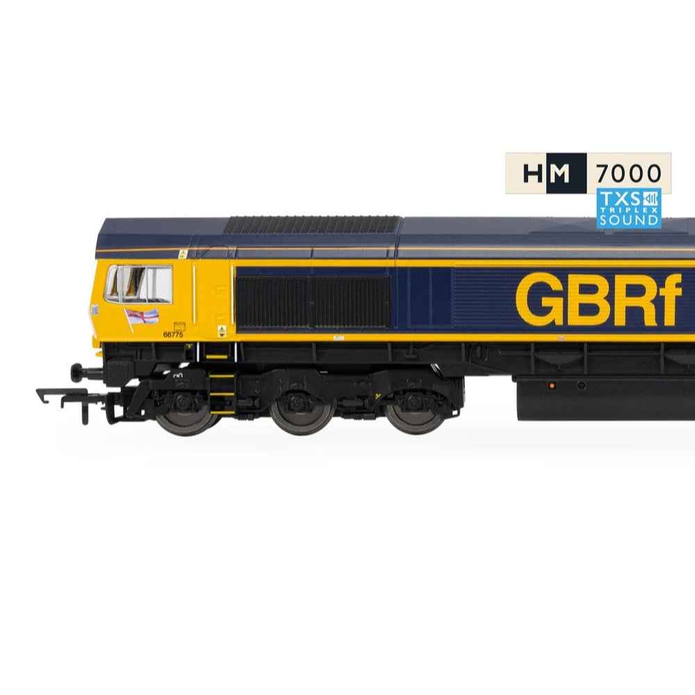 Hornby R30534TXS OO Rail Road GBRf Class 66 HMS Argyll 66775 DCC Sound Fitted Electric Locomotive Train Pack