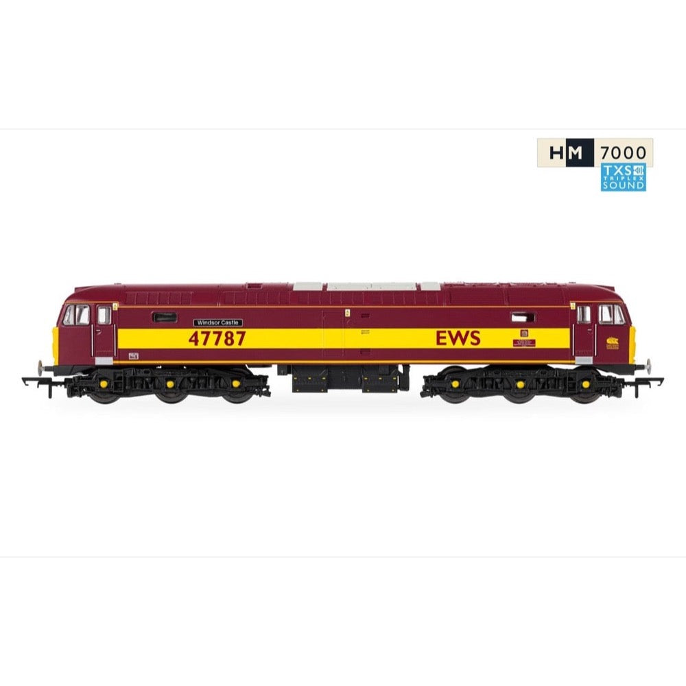 Hornby R30541TXS OO RailRoad EWS Class 47 'Windsor Castle' 47787 Locomotive DCC Sound Fitted