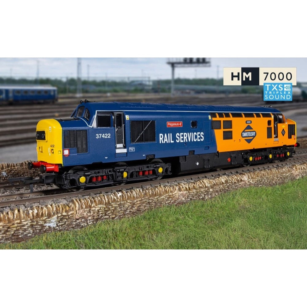 Hornby R30544TXS OO RailRoad Rail Services Class 37 'Pegasus' 37422 DCC Sound Fitted