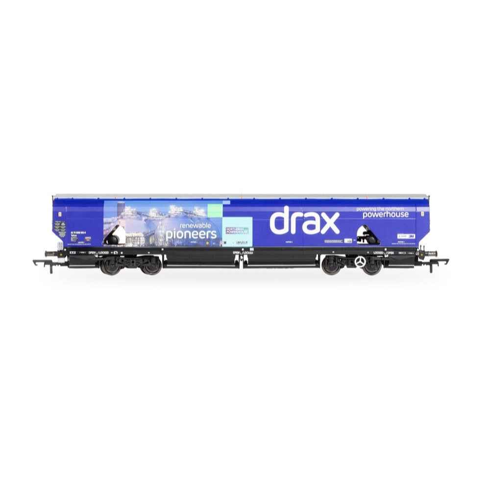 Hornby R60177A OO Drax Biomass Wagon Pack, 83700698083-8 & 83700698158-8