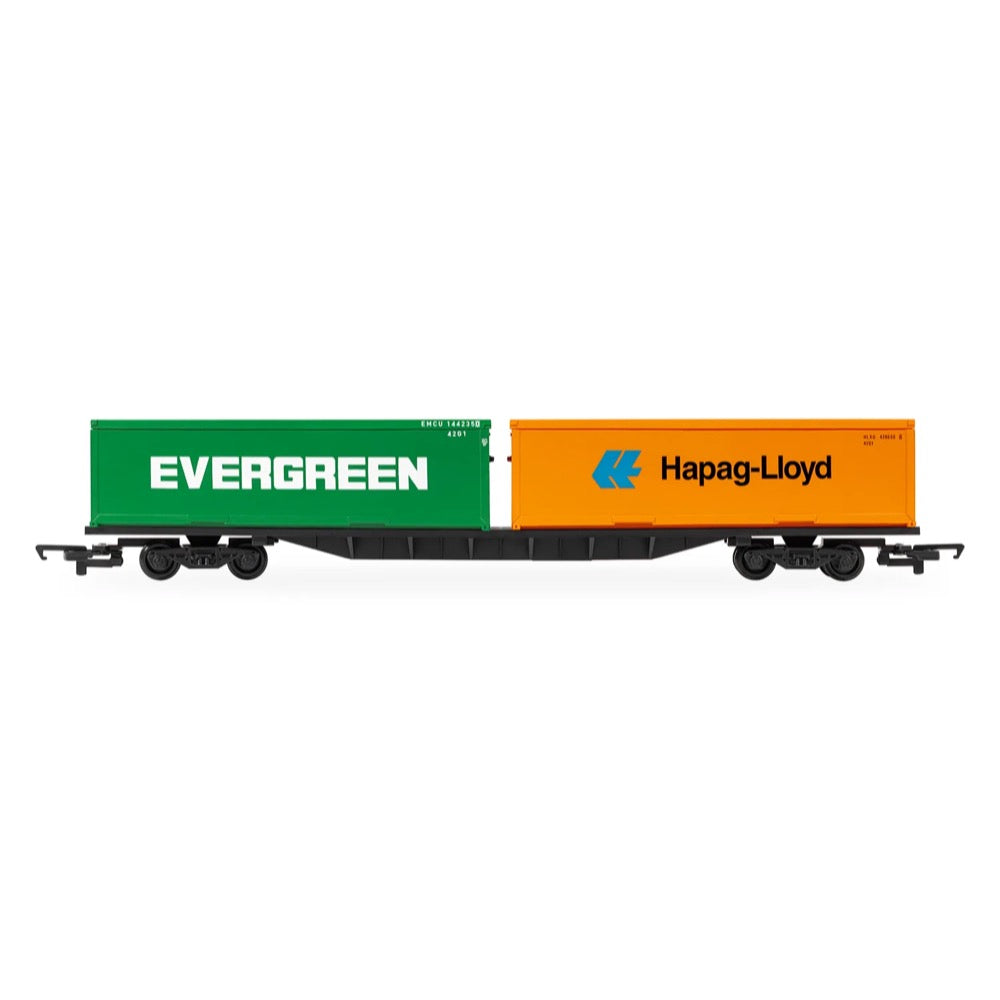 Hornby R60360 OO RailRoad BR FFA Container Wagon & Containers