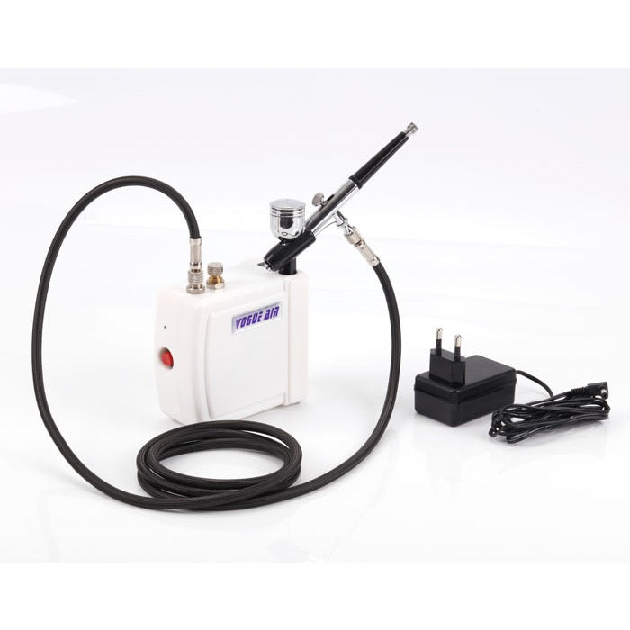 Hseng Mini Air Compressor Kit Includes Hose & HS-30 Airbrush No Moisture Trap