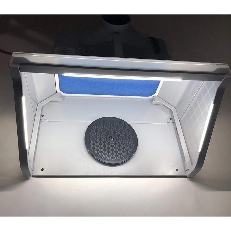HSeng E550BLK Spray Booth W/Led Light 55cm DualFans