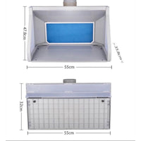 HSeng E550BLK Spray Booth W/Led Light 55cm DualFans
