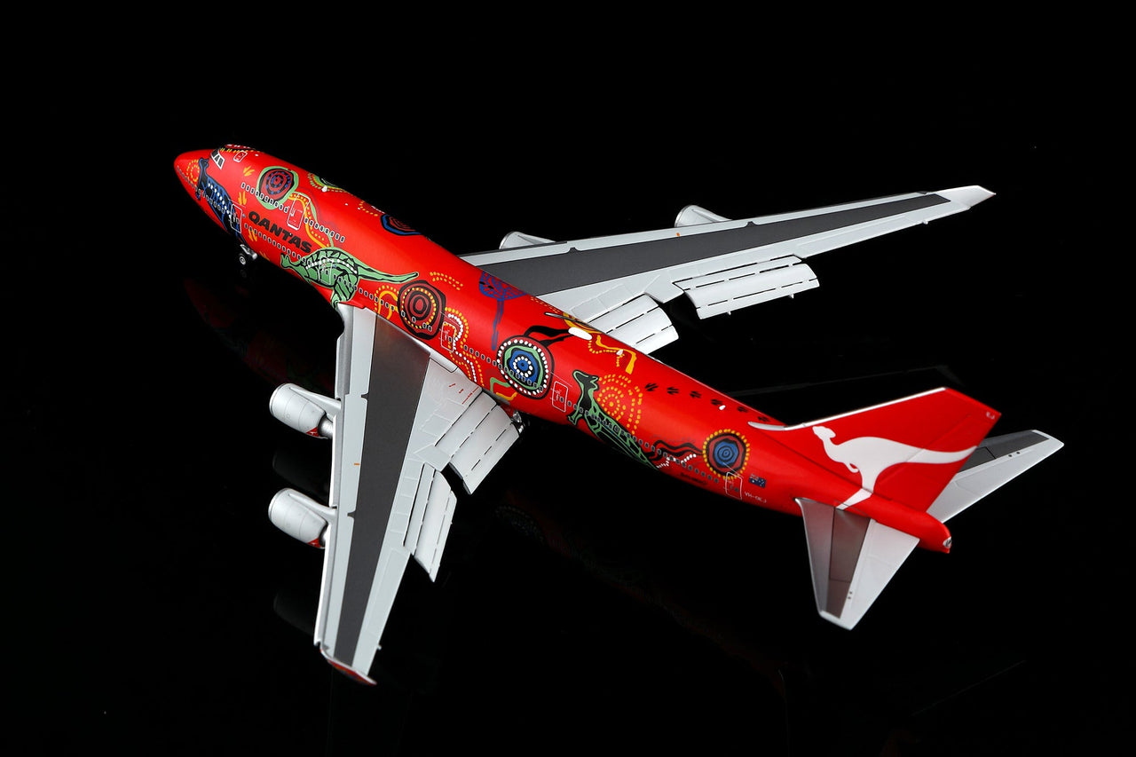 HX Models B616501F 1/400 Qantas Boeing 747-400 VH-OEJ 'Wunala Dreaming' 'Flaps down'