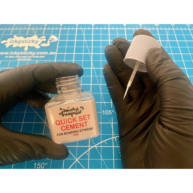 Icky Sticky 13411 Quick Setting Plastic Model Glue Cement 40mL