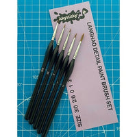 Icky Sticky 14016 Langhao Hair Detail Paint Brush Sets 3/0 2/0 0 1 2