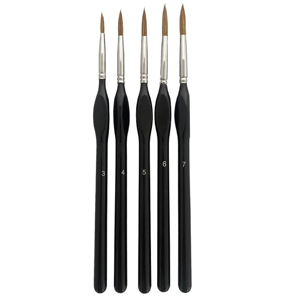 Icky Sticky 14017 Langhao Hair Detail Paint Brush Sets 3 4 5 6 7