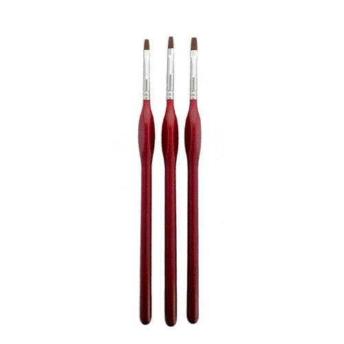 Icky Sticky 14018 Synthetic Flat Detail Paint Brush Set