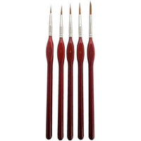 Icky Sticky 14024 Synthetic Hair Detail Paint Brush Set 2 3 4 5 6