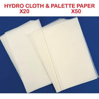 Icky Sticky 550097 Hydo Cloth (20pk) & Palette Paper Refill (50pk)