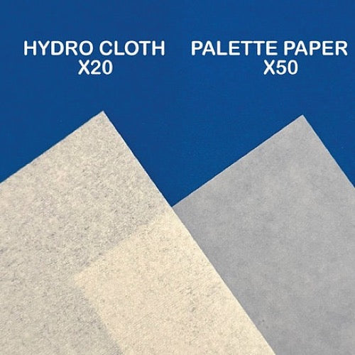 Icky Sticky 550097 Hydo Cloth (20pk) & Palette Paper Refill (50pk)