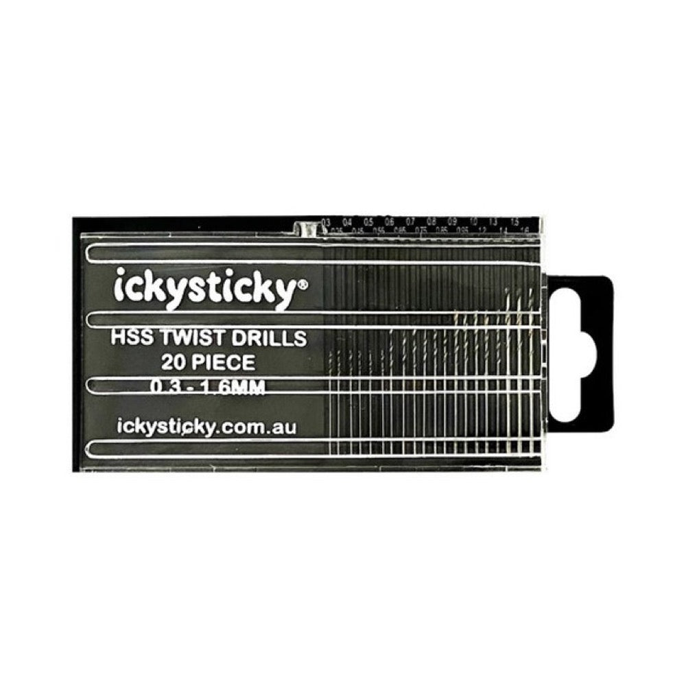 Icky Sticky 550102 HSS Micro Twist Drills 0.33mm - 1.6mm