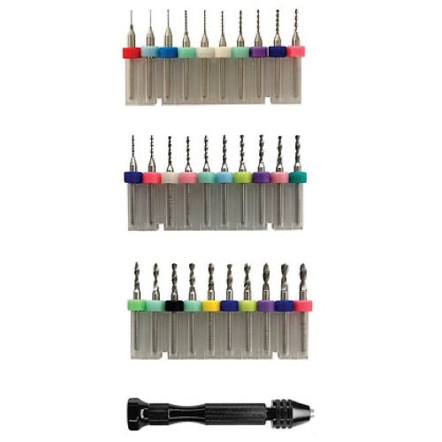 Icky Sticky 550103 Tungsten Micro Drill Bit Set with Handle (31 Piece)