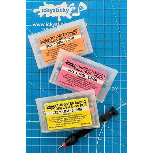 Icky Sticky 550103 Tungsten Micro Drill Bit Set with Handle (31 Piece)
